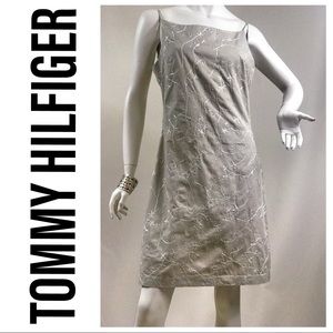 Summer Cotton Embroidery Dress Beige/Taupe Size 6